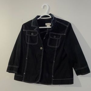 (SOLD) Black Jacket With White Stitching